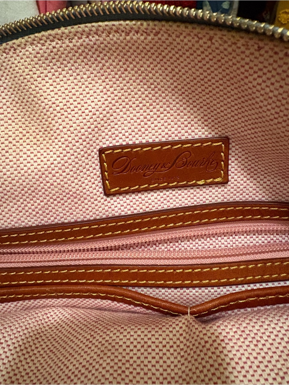 Dooney & Bourke | Denim Blue | Dillen Double Pocket Satchel - Picture 11 of 16